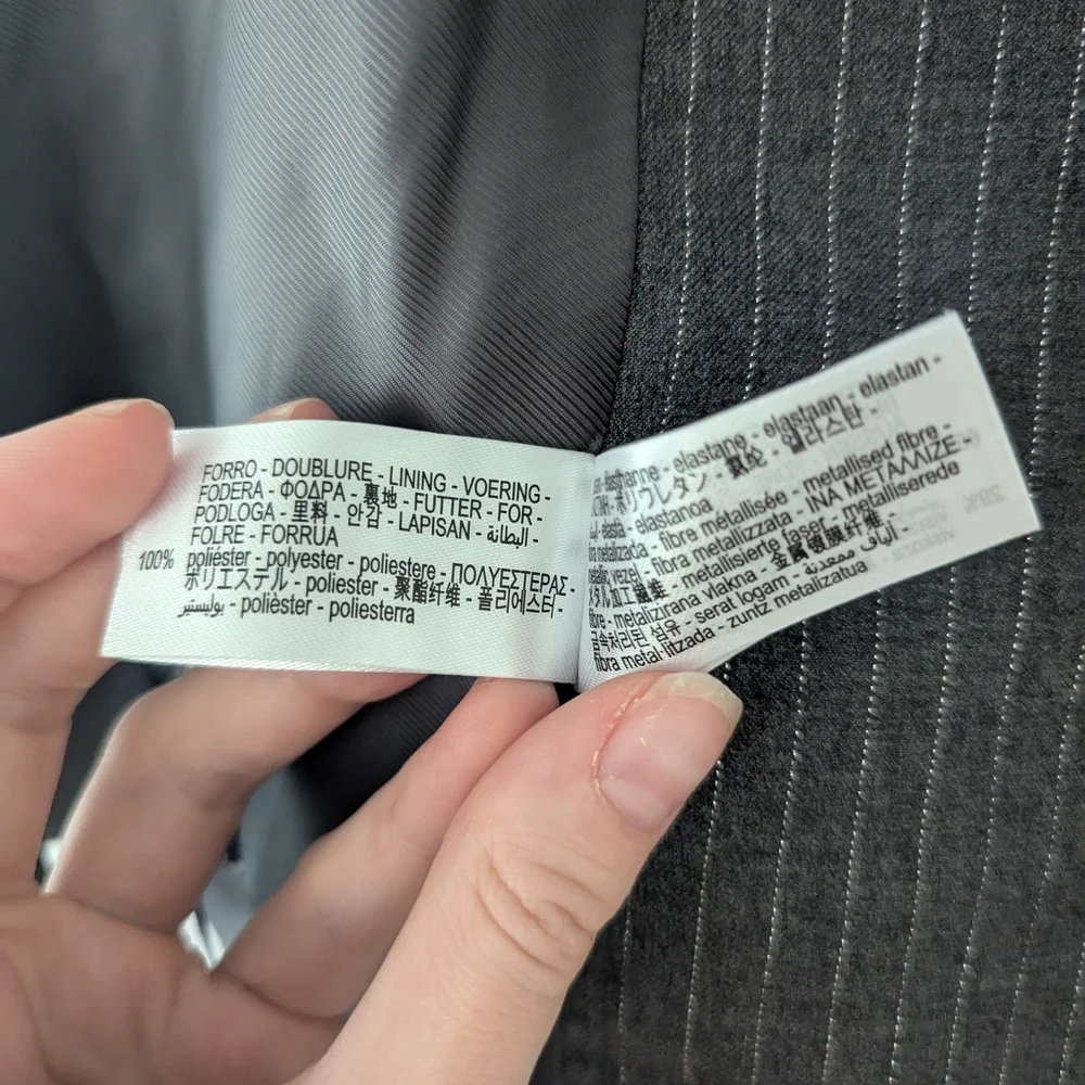 Zara Women's Black Pinstripe Halter Top - Picture 4 of 4